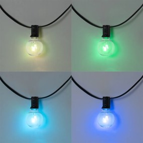 Ghirlanda luminosa da esterno 10m incl. LED 10 luci RGBW solare - Russell