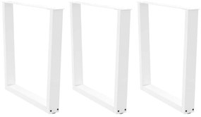 Gambe Per Tavolo Pranzo A V 3 Pz Bianco 80x(72-73,3)cm Acciaio /