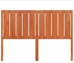 Testiera marrone cera 135 cm in legno massello di pino