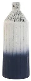 Vaso Home ESPRIT Azzurro Bianco Metallo 14 x 14 x 37 cm