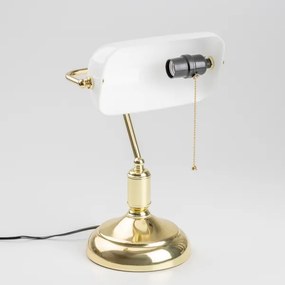 Brilagi - Lampada da tavolo BANK OFFICE 1xE27/60W/230V dorata/bianca