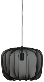 Lampadario nera con paralume in tessuto ø 40 cm Plumeria - Light &amp; Living