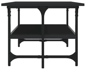 Tavolino salotto nero 100x50x40cm legno multistrato