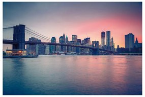 Stampa su tela Sunset In Ny, multicolore 80 x 135 cm