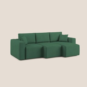 Morfeo divano con 3 sedute estraibili in morbido tessuto impermeabile T02 verde