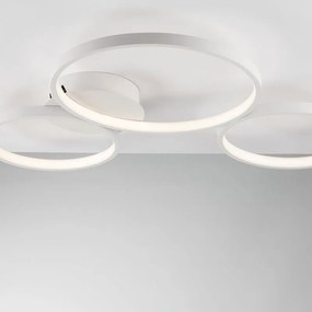 Plafoniera LED design Fredy, bianco Ø 60 cm, luce con 3 temperature di colore LUCE AMBIENTE DESIGN