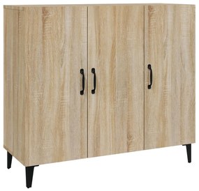 Credenza Rovere Sonoma 90x34x80 cm in Legno Multistrato