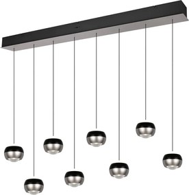 Lampadario LED nero e argentato Orbit – Trio Select