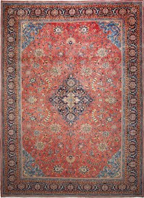 Sarouk Tappeto 270 x 370 Rosso (Iran) Annodato A Mano