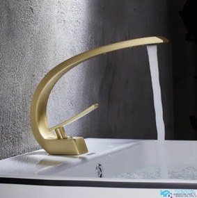 GB1424-zs: Rubinetto per lavabo EYN GB1424 con LED in più finiture, tra cui oro e nero opaco — Oro spazzolato