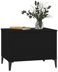 Tavolino da salotto nero 60x44,5x45 cm in legno multistrato