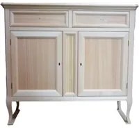 Madia credenza classica 2 porte in legno grezzo l.100 p.40 h.90 - Mobili 2G