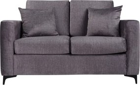 Divano tessuto grigio 2 posti 140 cm Kennedy imbottito design moderno