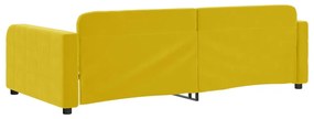 Letto da giorno giallo 100x200 cm in velluto