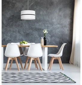 Duolla - Lampadario a sospensione con filo DUO 1xE27/15W/230V diametro 40 cm bianco/nero