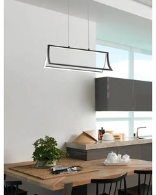 Lampadario Design Opera LED nero, in alluminio, 3650 LM, NOVECENTO