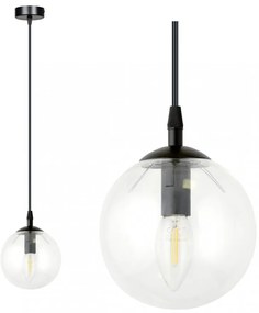 Lampada a sospensione COSMO 1 BL in acciaio e vetro E14 Colore del corpo Trasparente
