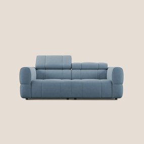 Giotto Divano modulare con opzione relax elettrico in microfibra effetto velluto impermeabile T09