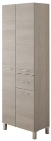 Colonna Bagno Con Tre Ante E Un Cassetto Rovere Chiaro 60x H. 180