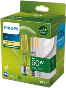 Lampadina LED ULTRAEFFICIENT VINTAGE Philips G95 E27/4W/230V 2700K
