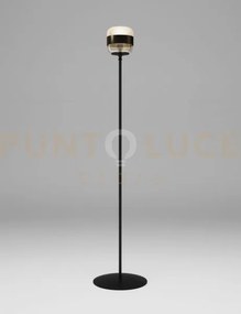 Futura lampada da terra p ambra ottone montatura nero opaco 1 luce ...
