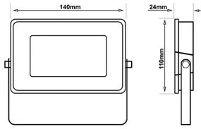 Faro LED 30W RGB IP65 Colore RGB