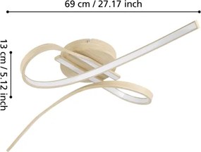 Eglo 901103 - Plafoniera LED SELVINA LED/20,5W/230V marrone