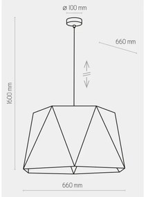 Lampadario su filo  IVO 1xE27/25W/230V nero/oro