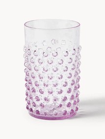 Bicchieri per acqua fatti a mano con rilievo Hobnail 6 pz