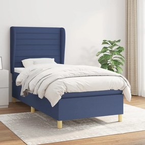 Giroletto A Molle Con Materasso Blu 80x200 Cm İntessuto /