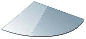 Kamalu - ricambio vetro per mensola bagno 20cm semicircolare trasparente vitro-rt