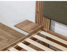 Letto matrimoniale verde con rete inclusa 160x200 cm Lior – Bobochic Paris