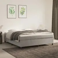 Giroletto a Molle Grigio Chiaro 180x200 cm in Velluto cod mxl 77314