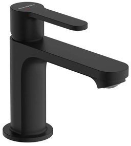 Rubinetto per lavabo a canna bassa getto aerato STAMIS S nero spazzolato opaco HANSGROHE H 13.6 cm