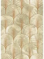 Rebel Walls Carta da parati Art Deco Palms - Bronze