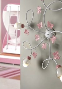 ONLI - Lampadario a plafone per bambini BUTTERFLY 5xE14/6W/230V
