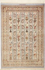 Ghom Tappeto persiano 110 x 150 Beige (Iran) Annodato A Mano