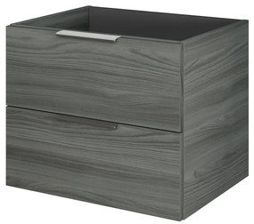 Mobile da bagno sospeso sotto lavabo L 59 x H 48 x P 45 cm grigio, 2 cassetti PELIPAL Madeo