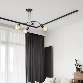 Lampadario a plafone MATYLDA 3xE27/60W/230V nero