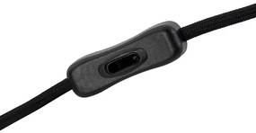 Lampada da tavolo Art Déco nera con vetro fumé 45,5 cm - Pallon