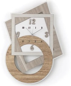 Orologio da parete 40x59 cm in legno laminato BRC - GEOMETRICO