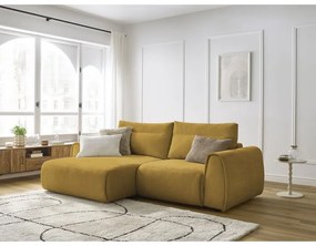 Divano angolare in giallo ocra Aden – Bobochic Paris