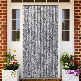 vidaXL Zanzariera Marrone e Beige 90x220 cm Ciniglia