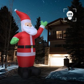 Babbo Natale Gonfiabile con LED per Decorazioni Natalizie, 600 cm / IP20