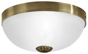 Plafoniera Classico Imperial Metallo Ottone Brunito 2 Luci E27