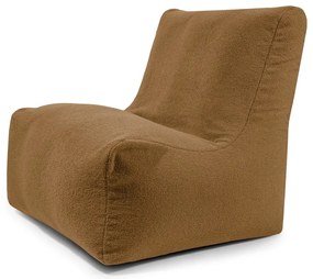 Puof a sacco marrone con rivestimento in bouclé Seat 100 Lounge – SLOWDOWN