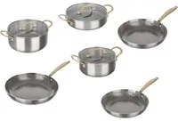 Batteria pentole 9 pezzi Tri - Ply Gold triplo strato