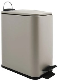 Cestino per la spazzatura grigio tortora in acciaio con pedale 5 l Erik – Spirella