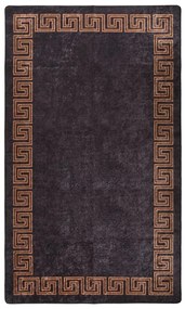 Tappeto Lavabile 190x300 Cm Nero E Oro Antiscivolo /