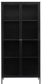 Vetrina in metallo nero 90x190 cm Bronco - Unique Furniture